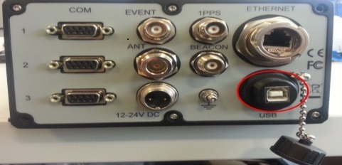 Connect the cable to the USB socket at the rear of the LD5 and plug in to PC: